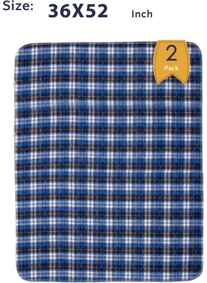 Brosive Non-Slip Bed Pads for Incontinence Washable (36" x 52"|2 Pack), Waterproof Bed Pads, Adult Washable Incontinence Bed Pads for Adults, Dog, Kids - Image 2